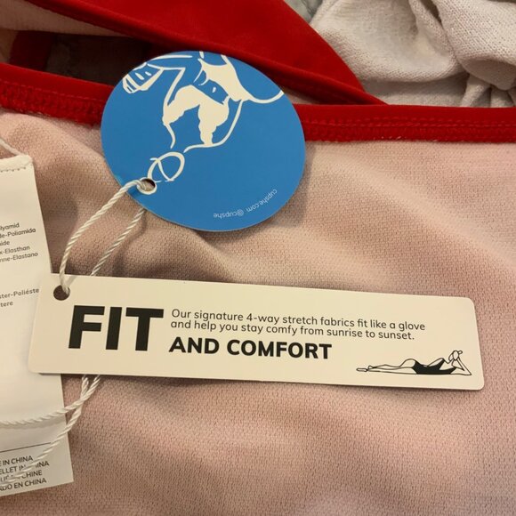 Cupshe Red High Waist Bikini Bottoms Size Large New - Picture 9 of 9